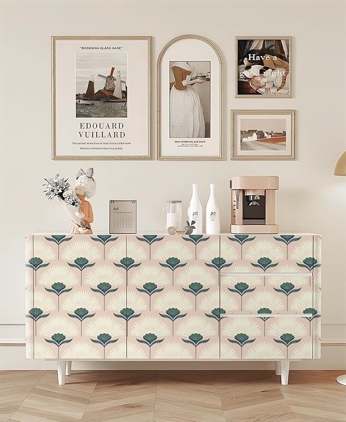 CiCiwind Vintage Wallpaper Peel and Stick Botanical Contact Paper Boho Wall - Image 9