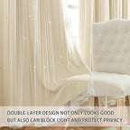 XiDi Curtains for Bedroom Decor Beige52/72/1 - Image 3