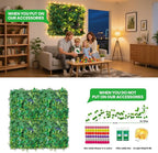 Artificial Boxwood Panel 20"x20" 6 Pieces, Faux Ivy Privacy Fence Screen - Image 2