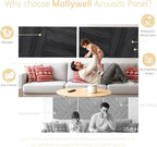 Mollywell Art Acoustic Wall Panels, 24x24 Inch 8 Pack, Wood Veneer, Sound - Image 4