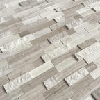 SUNWINGS 5-Sheet Peel and Stick Mosaic Natural 3D Stone Self Adhesive Marble - Image 5