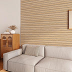 ReWallpaper 24in X 10ft Peel and Stick Wall Panels Light Oak Faux Wood Slat - Image 8