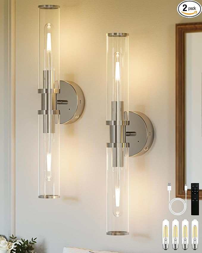 Rechargeable Battery Wall Sconce by Rayogale