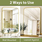Easly 26 x 38 Inch Bathroom Mirror, Rounded Rectangular Vanity Mirror - Image 5