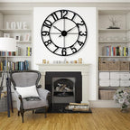 CLXEAST 30 Inch Wall Clocks for Living Room Decor, Oversized Large Black Metal - Image 7
