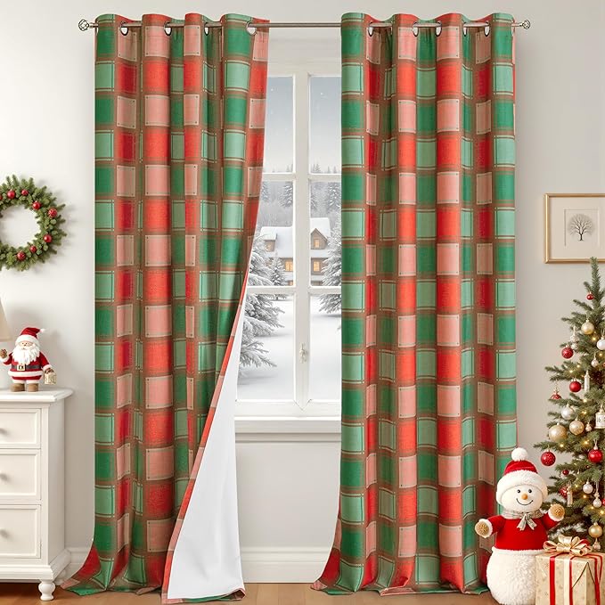 Lajode Plaid Curtains Gingham Patterned by Lajode
