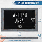 HBCY Creations Rustic Grey Magnetic Wall Chalkboard, Small Size 11" x 17" - Image 2