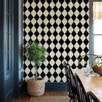 Simon&Siff Retro Checkered Peel and Stick Wallpaper Black and White Cream - Image 5
