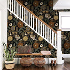 Simon&Siff Boho Peel and Stick Wallpaper, 17.3" x 80" Sun Floral Retro Contact - Image 7