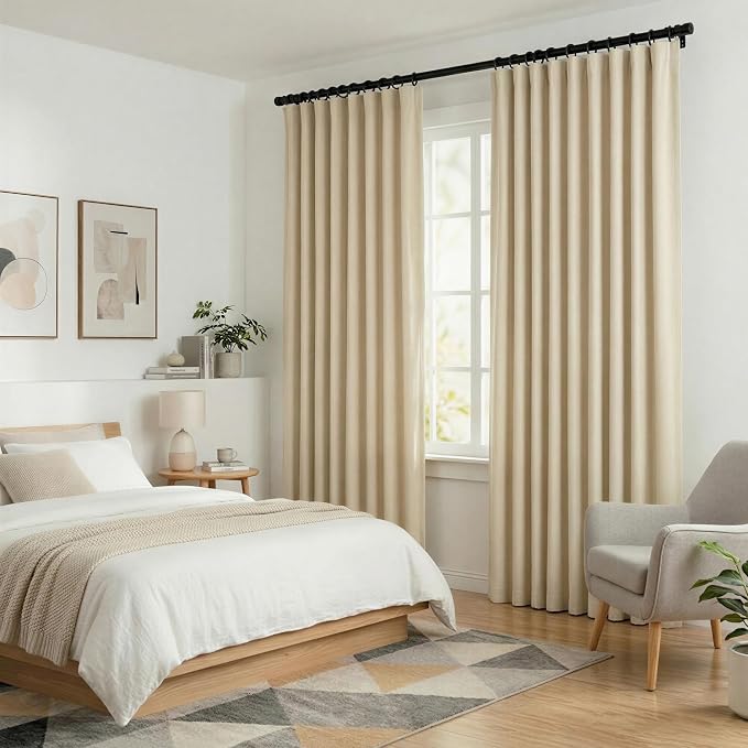 hoeflife Blackout Curtains for Bedroom Room Darkening Curtains for Living Room - Image 7