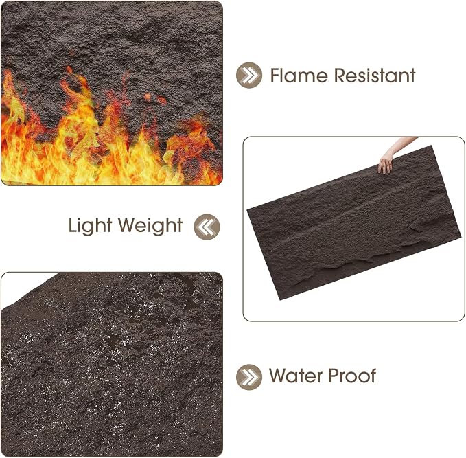 3D Faux Stone Wall Panels, 46.49 sq.ft Coverage, Lightweight & Waterproof - Image 7