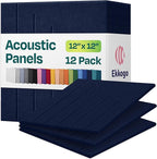 Acoustic Panels 12-Pack Soundproof Wall Panels 12"x12"x0.4" Decorative Sound by EkkogoAcousticPanels