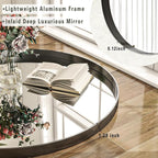 24 inch Round Bathroom Mirror, Wall Mounted Circle Mirror - Image 4