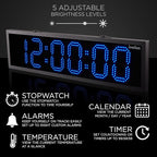Ivation Oversized 48" Outdoor Waterproof Digital Clock, Auto Time Sync - Image 5