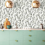 Livebor Green Leaf Peel and Stick Wallpaper Olive Leaf Contact Paper 17.7inch x - Image 3