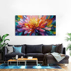 Abstract Lotus Wall Art Zen Wall Decor Large Colorful Lotus Flower Pictures - Image 5