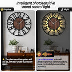 LEIKE Large Wall Clocks with Night Light Battery Operated, Silent Non Ticking - Image 2