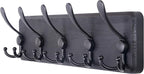 SKOLOO Rustic Wall Mounted Coat Rack: 16" Stud Spacing, Pine Real Wood Plank by SKOLOO