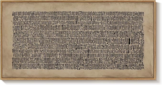 Large Framed Abstract Wall Art for Living Room, Neutral Wabi Sabi Black Brown - Image 9