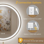 LOVESPEJO 30" Round LED Bathroom Mirror - Image 6