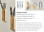 Artificial Eucalyptus with LED Lights Wall Planters Rustic Wall Decor with - Image 3
