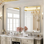 VooBang Bathroom Mirror 24x32 inch, Modern Round Corner Bathroom Vanity Mirror - Image 2