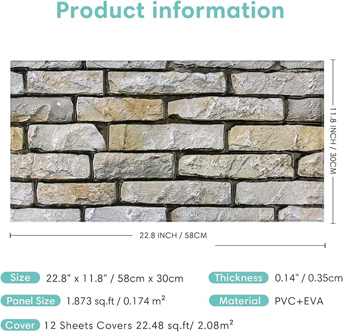 Commomy Faux Brick 3D Wall Panels - Image 6