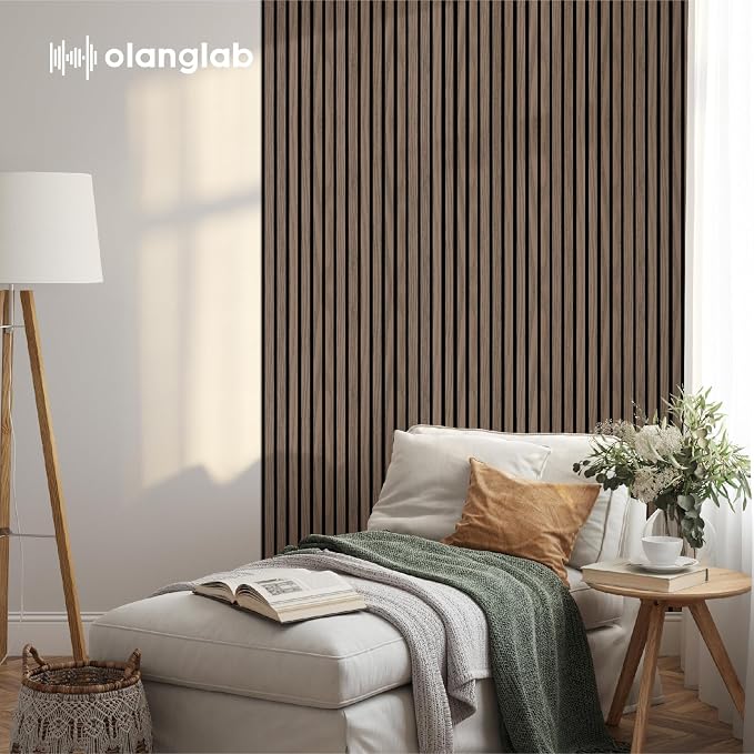 Olanglab Wood Wall Panels 4 Pack, Wood Slat Acoustic Wall Panels, 94.5"x12.6" - Image 6