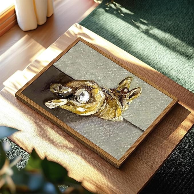 Framed Vintage Easter Bunny Wall Art, Cute Rabbit Pictures Wall Decor, Rustic - Image 5