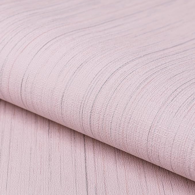 Pink Grasscloth Peel and Stick Wallpaper Texture Contact Paper A Set of 15.7" X - Image 5