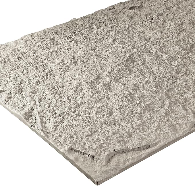 5-Pack 3D Faux Stone Wall Panels, PU Cement-Texture Wainscoting Panels - Image 3
