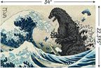 Godzilla - Great Wave Wall Poster, 34L" x 22.4W", Unframed Version - Image 3