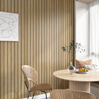 Brown 3D Wood Slat Panels for Walls Acoustic Slat Wall Paneling Peel and Stick - Image 7