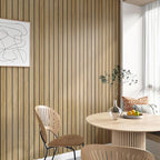 197"x23.6" Brown Wood Slat Wall Panels Self Adhesive Acoustic Slat Wall - Image 7