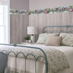 Morning Glory Wallpaper Border 196x4 Inch Removable Wall Border Peel and Stick - Image 4