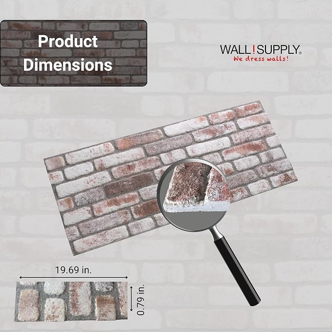 Wall!Supply 3D Wall Panels – Faux Brick, Bedroom & Office – Easy DIY - Image 6