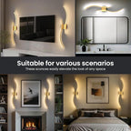 Battery Operated Wall Sconces Set of Two, 10000mAh Rechargeable Modern Wall - Image 7
