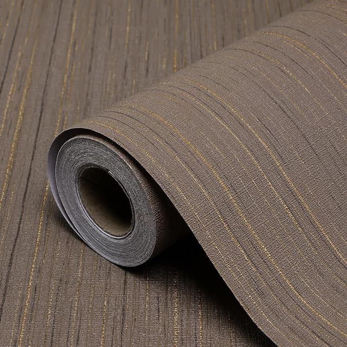 Grasscloth Peel and Stick Wallpaper 15.7" X 120" Self-Adhesive Textured Contact by Biyoeepeelstickwallpaper