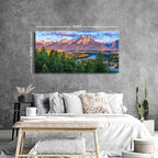 Grand Teton Mountain Wall Art Sunset Nature National Park Posters Oxbow Bend - Image 3
