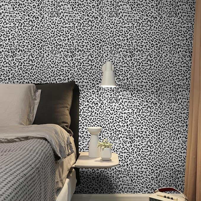 Leopard Print Peel and Stick Wallpaper, Waterproof Removable Self Adhesive by wallpaper