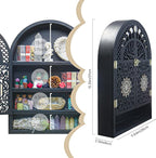 Large Crystal Display Shelf for Wall, Crescent Moon Phase Shelf Wall Decor - Image 3