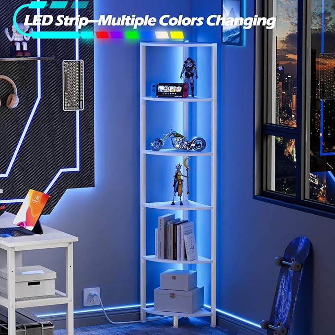 Furnulem 6 Tier Corner Shelf - Image 5