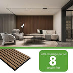 Art3d 4-Pack 12" x 24" Soundproof Wood Slat Panels, 8 sq.ft Acoustic Wall Panels - Image 4