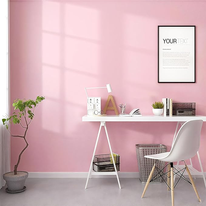 practicalWs Pink Self-Adhesive Wallpaper Film Stick Paper Easy to Apply 15.7'' - Image 5