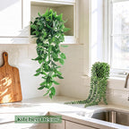 Der Rose 4Pcs Fake Plants Hanging Artificial Ivy Vine Faux Eucalyptus Hanging - Image 8
