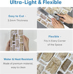 COMSTICKC 3D Faux Stone Peel and Stick Wall Panel, Faux Brick Wall Panels - Image 4