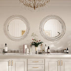 Kelly Miller Jeweled Mirror for Wall, 28 Inch Round Luxury Mirror - Image 9