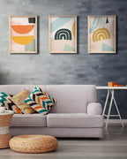 Framed Boho Wall Art for Bedroom, Abstract Canvas Wall Decor, 12x16IN - Image 3