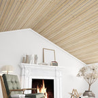 VEELIKE Sand Birch Wood Wall Panels Peel and Stick Distressed Wood Grain Slat - Image 6