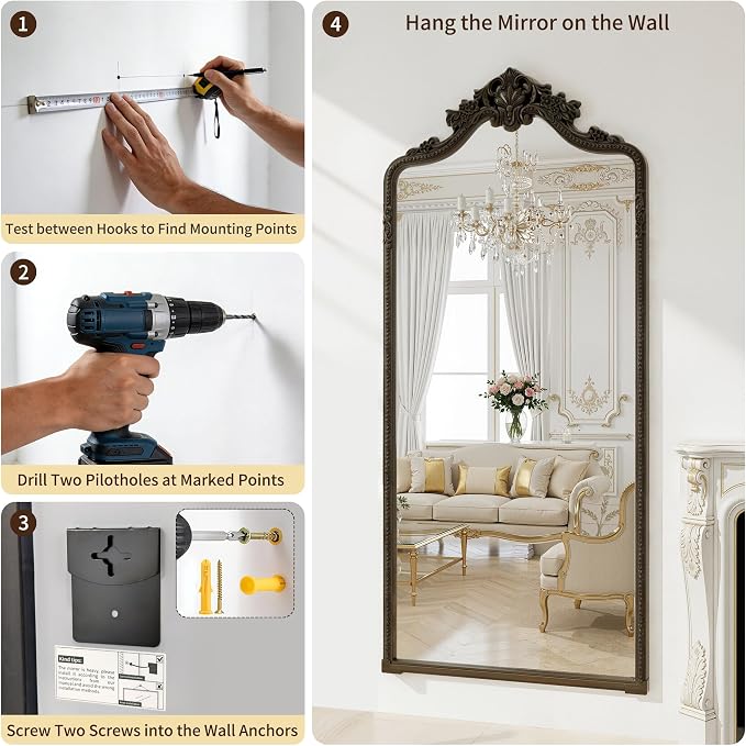 71"x32" Bronze Arched Full Length Mirror - Image 7
